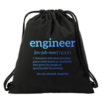 Engineer Definition Funny Civil Engineering Major Electrical Gift Drawstring Bag