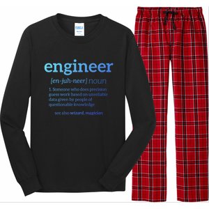 Engineer Definition Funny Civil Engineering Major Electrical Gift Long Sleeve Pajama Set