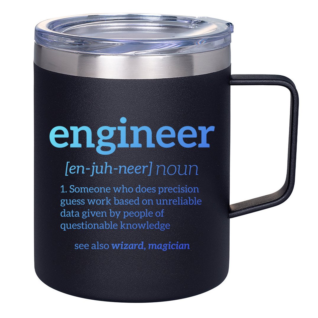 Engineer Definition Funny Civil Engineering Major Electrical Gift 12oz Stainless Steel Coffee Mug