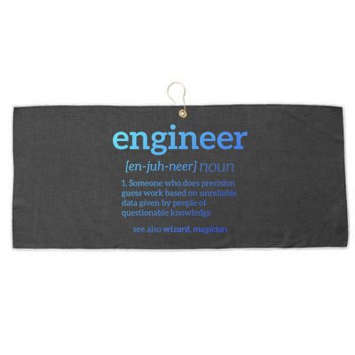 Engineer Definition Funny Civil Engineering Major Electrical Gift Large Microfiber Waffle Golf Towel