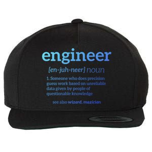 Engineer Definition Funny Civil Engineering Major Electrical Gift Wool Snapback Cap