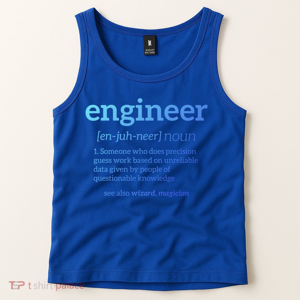 Engineer Definition Funny Civil Engineering Major Electrical Gift Tank Top