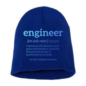 Engineer Definition Funny Civil Engineering Major Electrical Gift Short Acrylic Beanie