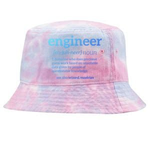 Engineer Definition Funny Civil Engineering Major Electrical Gift Tie-Dyed Bucket Hat