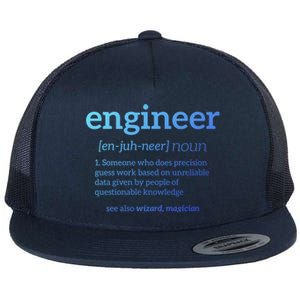 Engineer Definition Funny Civil Engineering Major Electrical Gift Flat Bill Trucker Hat