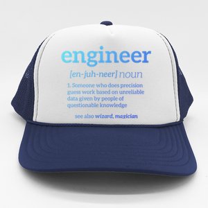 Engineer Definition Funny Civil Engineering Major Electrical Gift Trucker Hat