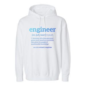 Engineer Definition Funny Civil Engineering Major Electrical Gift Garment-Dyed Fleece Hoodie