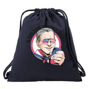 Enjoy Drinking Funny Joe Biden United States Drawstring Bag