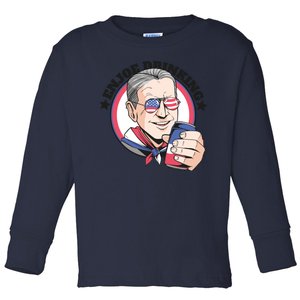 Enjoy Drinking Funny Joe Biden United States Toddler Long Sleeve Shirt