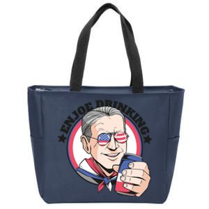 Enjoy Drinking Funny Joe Biden United States Zip Tote Bag