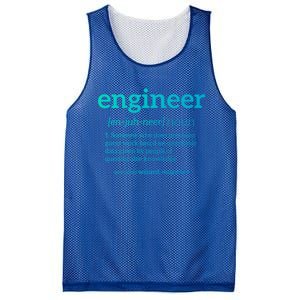 Engineer Definition Funny Civil Engineering Major Electrical Gift Mesh Reversible Basketball Jersey Tank