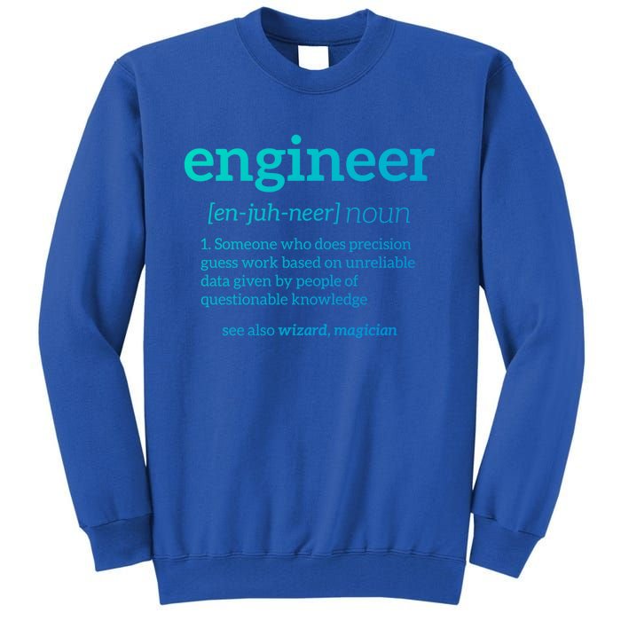 Engineer Definition Funny Civil Engineering Major Electrical Gift Tall Sweatshirt