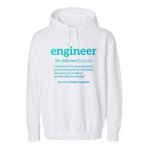 Engineer Definition Funny Civil Engineering Major Electrical Gift Garment-Dyed Fleece Hoodie