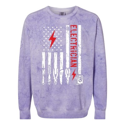 Electrician Design For Funny Electrical Design Colorblast Crewneck Sweatshirt