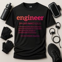 Engineer Definition Funny Civil Engineering Major Electrical Gift Cooling Performance Crew T-Shirt