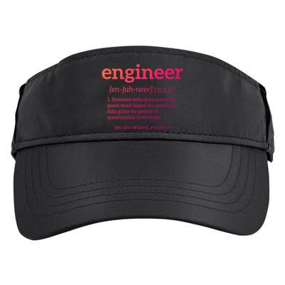 Engineer Definition Funny Civil Engineering Major Electrical Gift Adult Drive Performance Visor