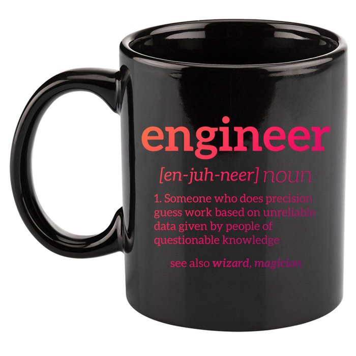Engineer Definition Funny Civil Engineering Major Electrical Gift 11oz C Handle Ceramic Mug