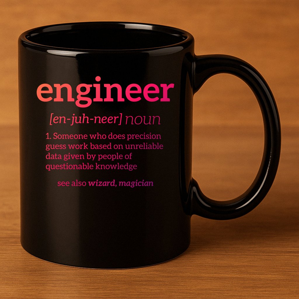 Engineer Definition Funny Civil Engineering Major Electrical Gift 11oz C Handle Ceramic Mug