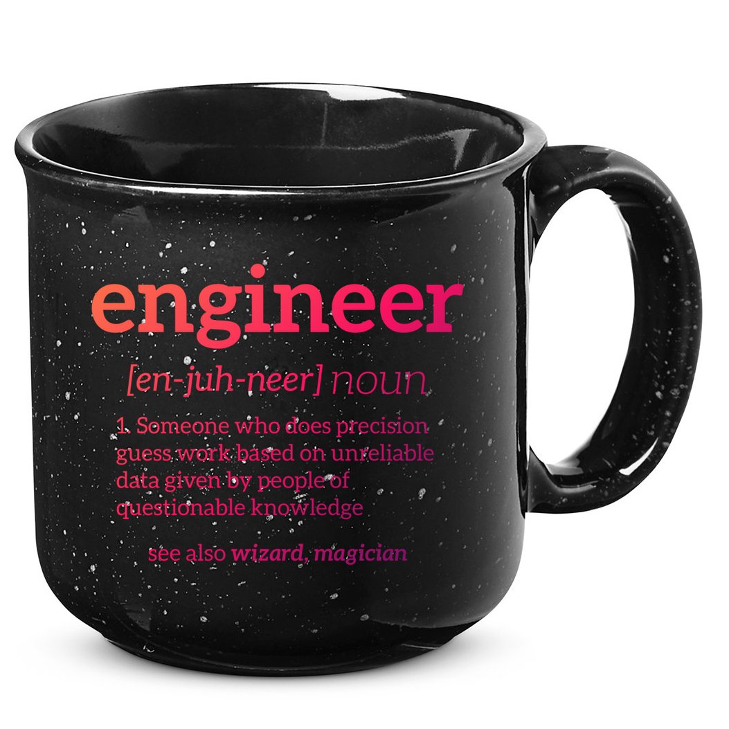 Engineer Definition Funny Civil Engineering Major Electrical Gift 15oz Campfire Ceramic Mug