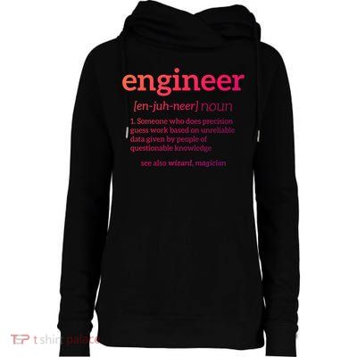 Engineer Definition Funny Civil Engineering Major Electrical Gift Womens Funnel Neck Pullover Hood