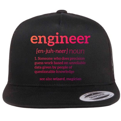 Engineer Definition Funny Civil Engineering Major Electrical Gift Flatbill Hat