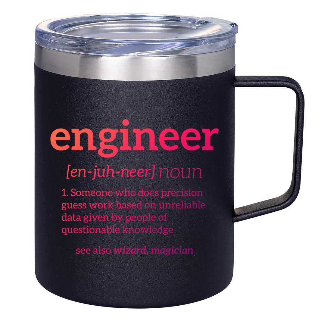 Engineer Definition Funny Civil Engineering Major Electrical Gift 12oz Stainless Steel Coffee Mug