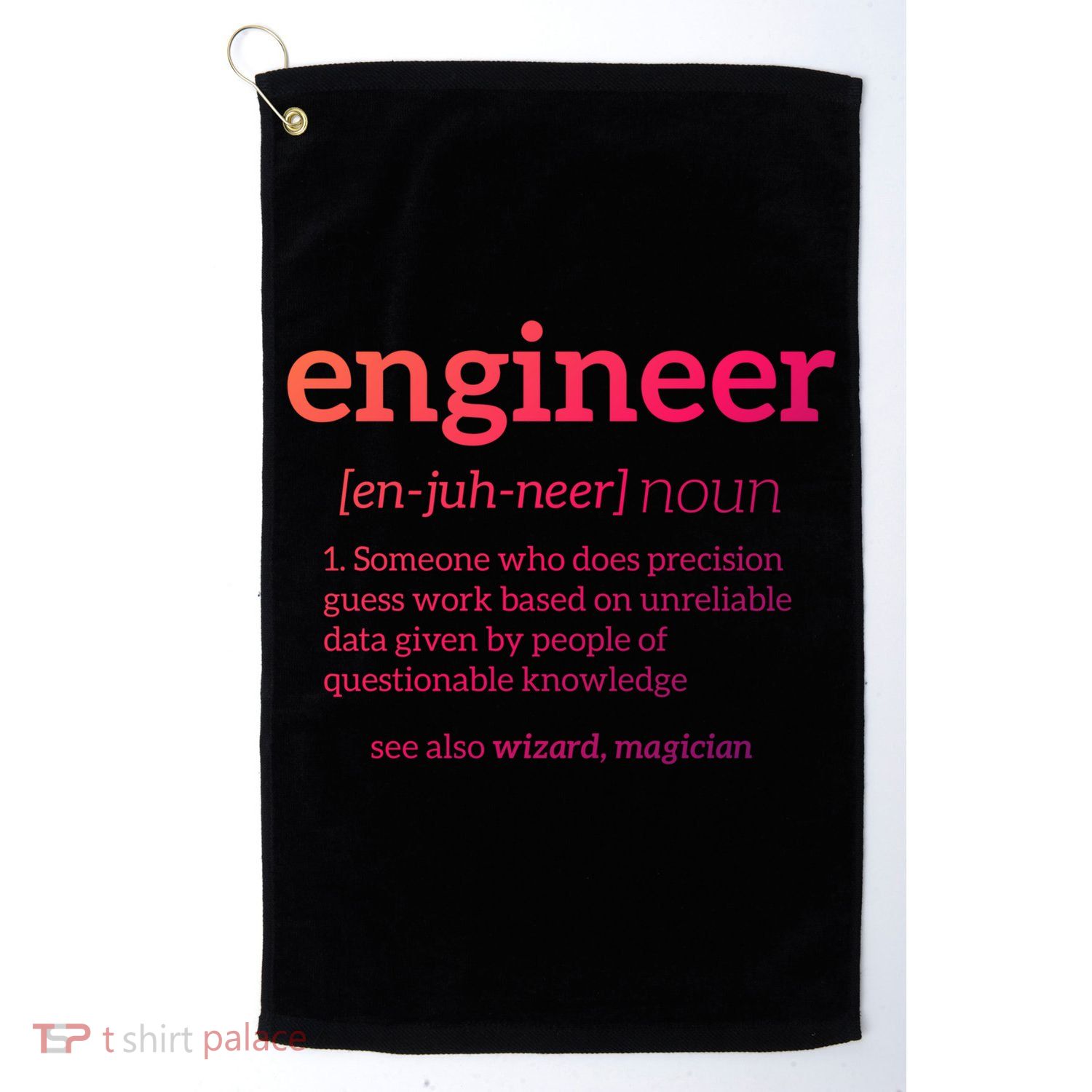Engineer Definition Funny Civil Engineering Major Electrical Gift Golf Towel