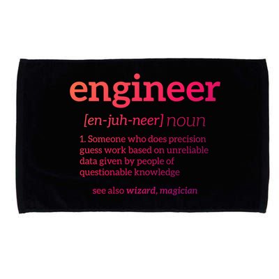 Engineer Definition Funny Civil Engineering Major Electrical Gift Microfiber Hand Towel