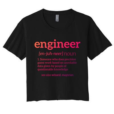 Engineer Definition Funny Civil Engineering Major Electrical Gift Crop Top