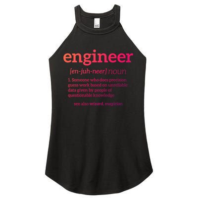 Engineer Definition Funny Civil Engineering Major Electrical Gift Women's Perfect Tri Rocker Tank
