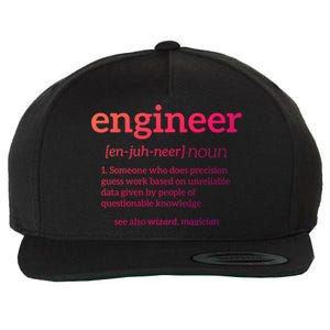 Engineer Definition Funny Civil Engineering Major Electrical Gift Wool Snapback Cap