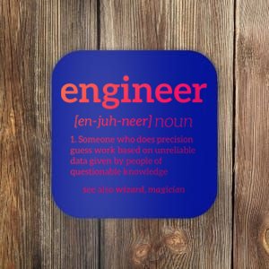 Engineer Definition Funny Civil Engineering Major Electrical Gift Coaster