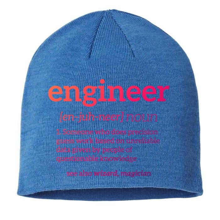 Engineer Definition Funny Civil Engineering Major Electrical Gift Sustainable Beanie