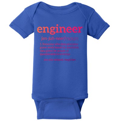 Engineer Definition Funny Civil Engineering Major Electrical Gift Baby Bodysuit