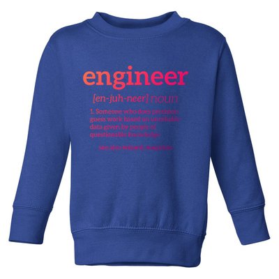Engineer Definition Funny Civil Engineering Major Electrical Gift Toddler Sweatshirt