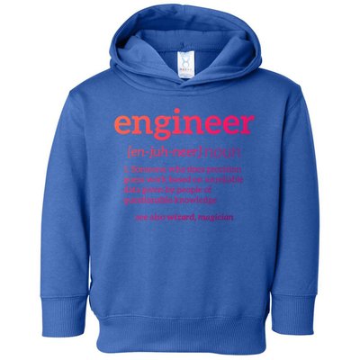 Engineer Definition Funny Civil Engineering Major Electrical Gift Toddler Hoodie