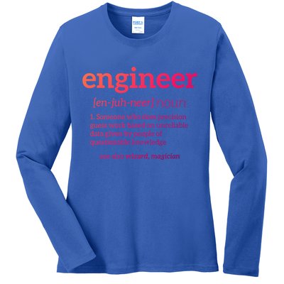Engineer Definition Funny Civil Engineering Major Electrical Gift Ladies Long Sleeve Shirt