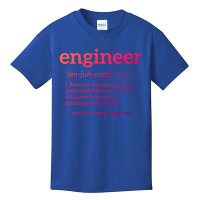 Engineer Definition Funny Civil Engineering Major Electrical Gift Kids T-Shirt