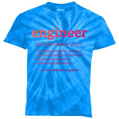 Engineer Definition Funny Civil Engineering Major Electrical Gift Kids Tie-Dye T-Shirt