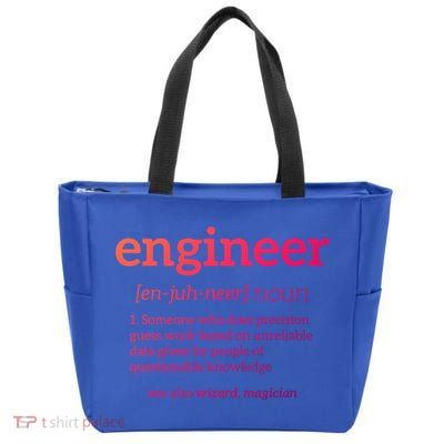 Engineer Definition Funny Civil Engineering Major Electrical Gift Zip Tote Bag
