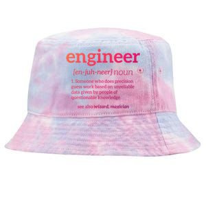 Engineer Definition Funny Civil Engineering Major Electrical Gift Tie-Dyed Bucket Hat