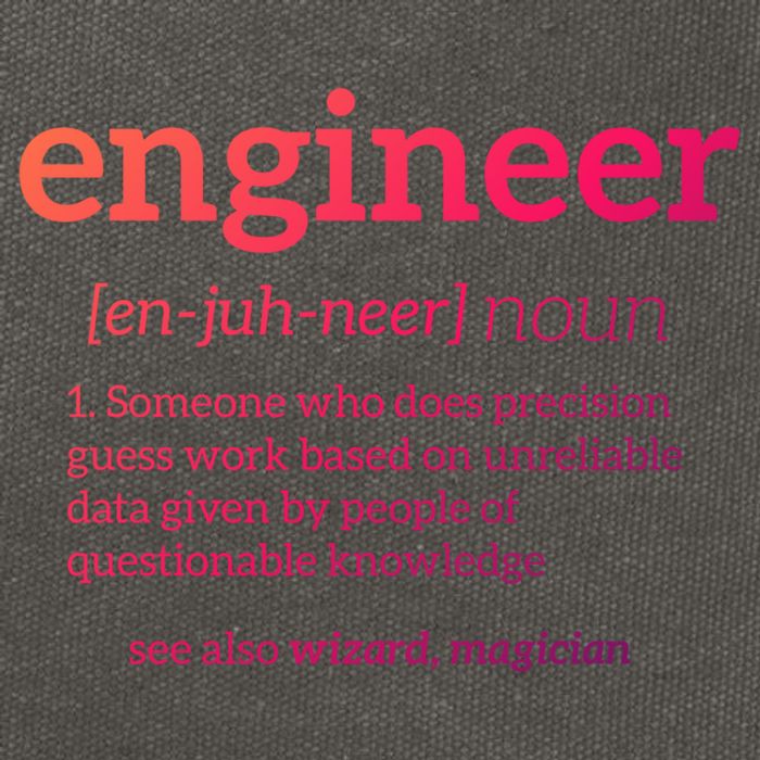 Engineer Definition Funny Civil Engineering Major Electrical Gift Cotton Canvas Backpack