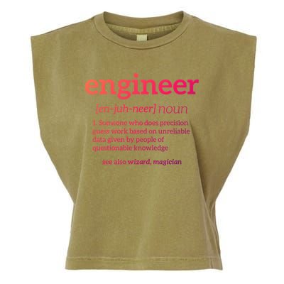 Engineer Definition Funny Civil Engineering Major Electrical Gift Garment-Dyed Women's Muscle Tee