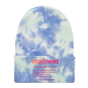 Engineer Definition Funny Civil Engineering Major Electrical Gift Tie Dye 12in Knit Beanie