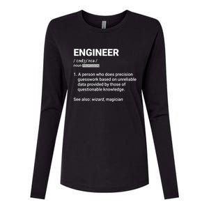 Engineer Definition Funny Gift Geeky Engineering Funny Gift Womens Cotton Relaxed Long Sleeve T-Shirt