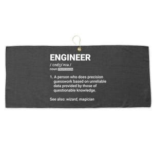 Engineer Definition Funny Gift Geeky Engineering Funny Gift Large Microfiber Waffle Golf Towel