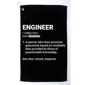 Engineer Definition Funny Gift Geeky Engineering Funny Gift Platinum Collection Golf Towel