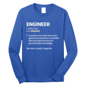 Engineer Definition Funny Gift Geeky Engineering Funny Gift Long Sleeve Shirt