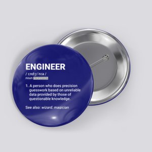 Engineer Definition Funny Gift Geeky Engineering Funny Gift Button