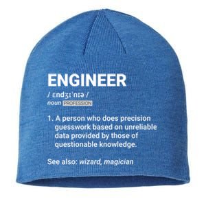 Engineer Definition Funny Gift Geeky Engineering Funny Gift Sustainable Beanie